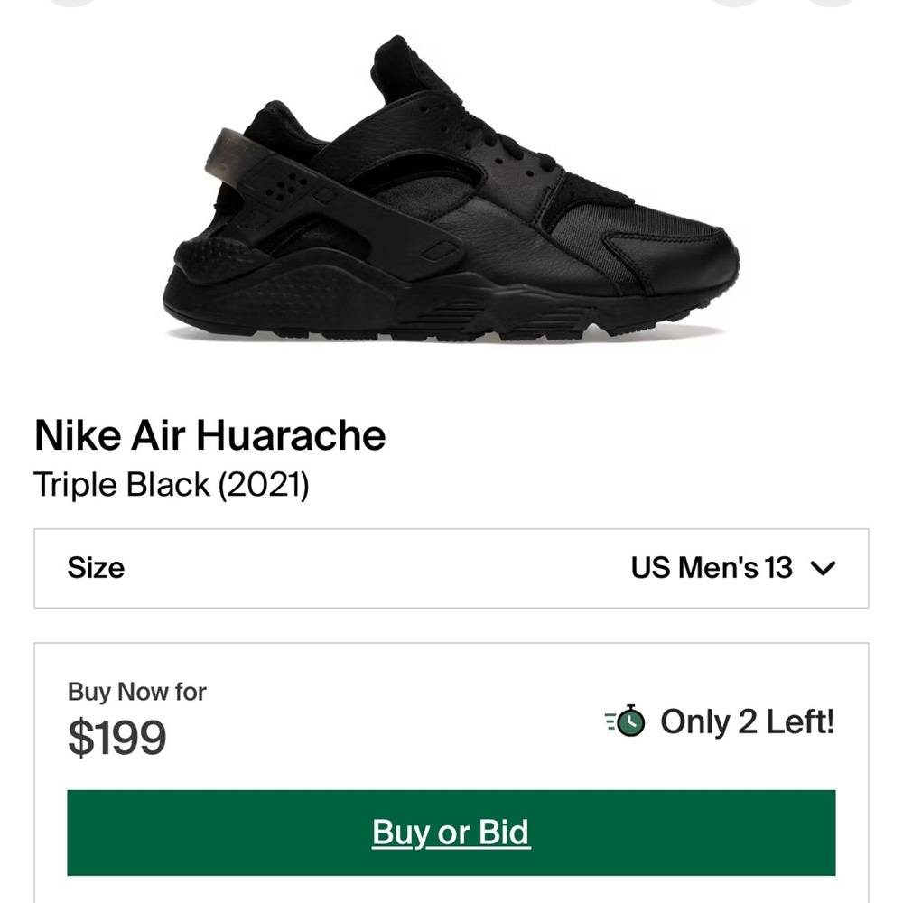 Nike Black Huarache